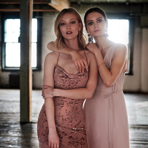 Dynamite Mauve/Blush Velvet Formal Gown - Picture 12 of 13